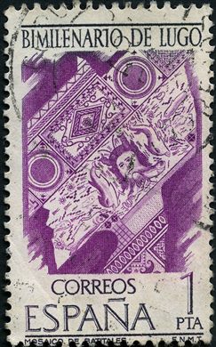 Espanha - 1976 - Bimilenario de Lugo Mosaico de Batitales - 1Ptas