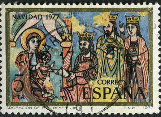 Espanha - 1977 - Natal Adoracao dos Reis Jaca - 5Ptas