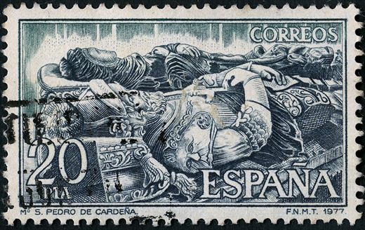 Espanha - 1977 - Mosteiro de San Pedro de Cardena - 20Pta