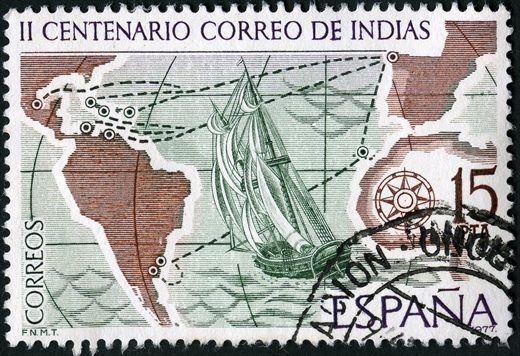 Espanha - 1977 - II Centenario Correo de Indias - 15Pta