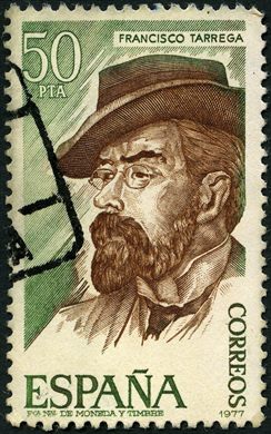 Espanha - 1977 - Personagens Espanhois Francisco Tarrega - 50Ptas
