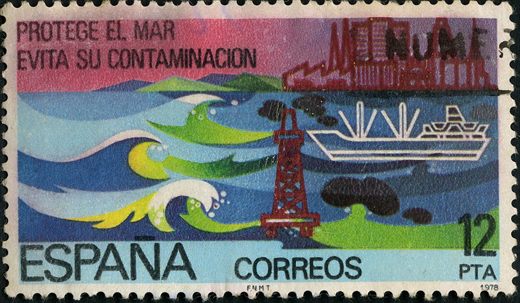 Espanha - 1978 - Protecao Natureza Protege el Mar Contaminacion - 12Ptas