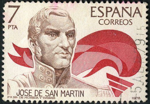 Espanha - 1978 - Jose de San Martin - 7Pta