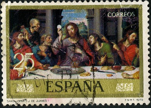 Espanha - 1979 - Pintura Juan de Juanes Santa Cena - 25Pta