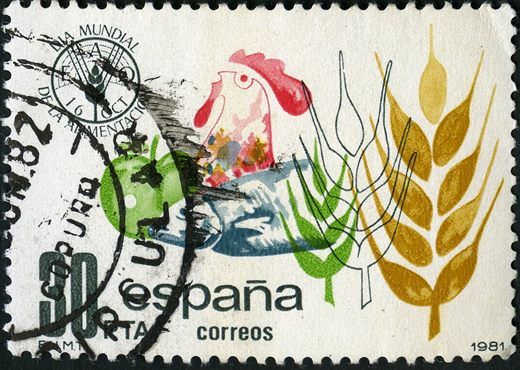 Espanha - 1981 - Dia Mundial da Alimentacao FAO - 30Ptas