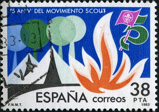 Espanha - 1983 - 75 Aniversario Movimento Scout - 38Pta