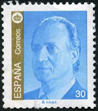 Espanha - 1995 - Basica Juan Carlos I - 30Ptas Azul-Claro