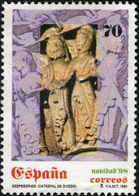 Espanha - 1998 - Natal - Desposorios Catedral de Oviedo - 70Ptas
