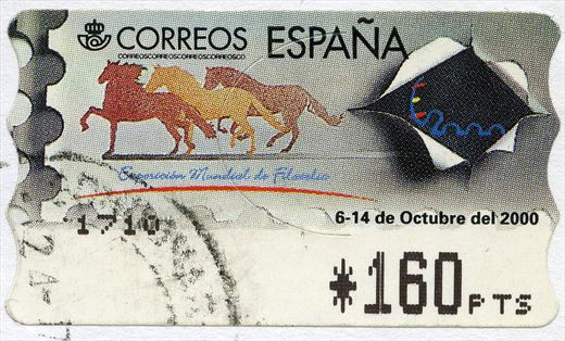 Espanha - 2000 - ATM - Exposicao Mundial de Filatelia - 160Ptas