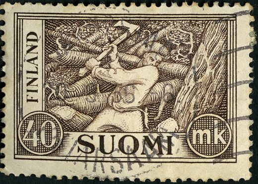 Finlandia - 1930 - Lenhador - 40Mk
