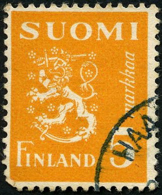 Finlandia - 1930 - Brasao Leao Modelo 30 - 5Mk
