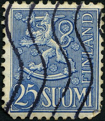 Finlandia - 1954 - Brasao Leao Modelo 54 - 25Mk