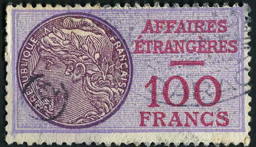 Franca (Fiscal) - Sem Data - Affaires Etrangeres Tipo Daussy - 100F
