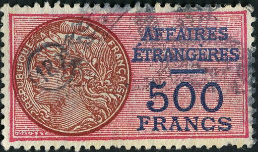 Franca (Fiscal) - Sem Data - Affaires Etrangeres Tipo Daussy - 500F