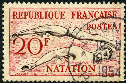 Franca - 1953 - Natacao JO Helsinki - 20F