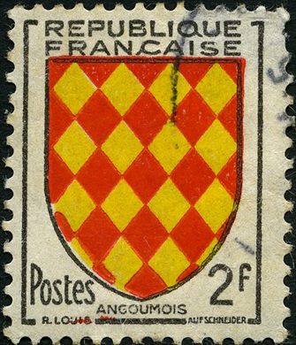 Franca - 1954 - Blasoes de Provincias - Angoumois - 2F