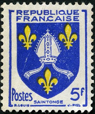 Franca - 1954 - Blasoes de Provincias - Saintonge - 5F