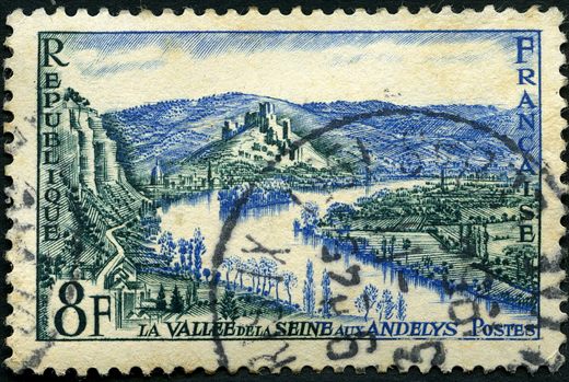 Franca - 1954 - Serie Turistica - Vale do Sena em Andelys - 8F