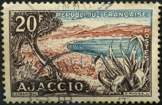 Franca - 1954 - Serie Turistica - Ajaccio - 20F