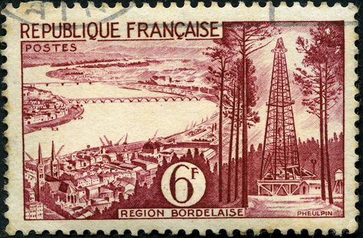 Franca - 1955 - Serie Turistica - Regiao de Bordeus - 6F