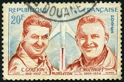 Franca - 1959 - Goujon et Rozanoff Pilotes d Essai - 20F