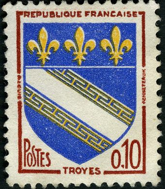Franca - 1963 - Armoiries de Villes - Troyes - 0.10F