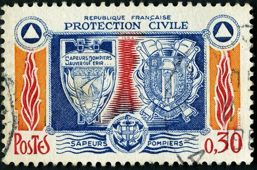 Franca - 1964 - Protecao Civil Bombeiros - 0.30F