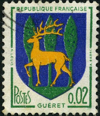 Franca - 1964 - Armoiries de Villes - Gueret - 0.02F
