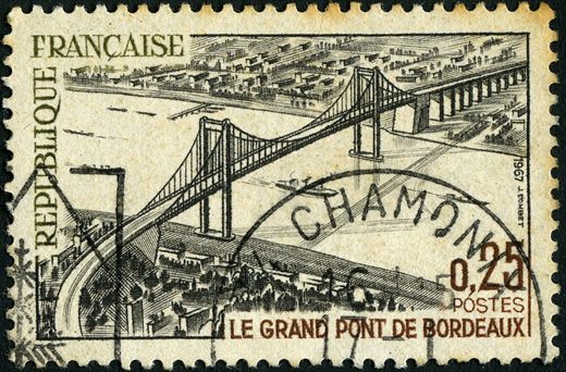 Franca - 1967 - Grande Ponte de Bordeaux - 0.25F