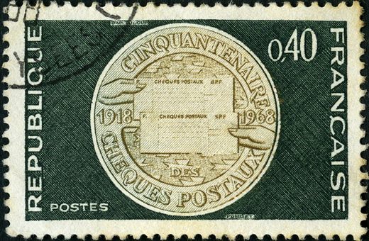 Franca - 1968 - Cinquentenario Cheques Postais - 0.40F