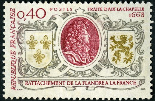 Franca - 1968 - Tratado Aix la Chapelle Anexacao Flandres - 0.40F