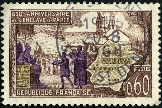 Franca - 1968 - 650e Aniversario da Enclave des Papes - 0.60F