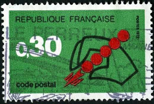 Franca - 1972 - Codigo Postal - 0.30F