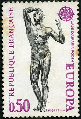 Franca - 1974 - Europa CEPT A Idade do Bronze Rodin - 0.50F