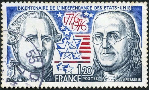 Franca - 1976 - Bicentenaire de l Independance des Etats-Unis - 1.20F