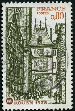 Franca - 1976 - Rouen Gros Horloge - 0.80F