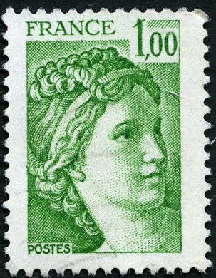 Franca - 1977 - Sabine de Gandon - 1.00F
