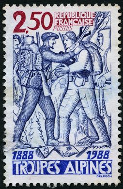 Franca - 1988 - Tropas Alpinas 1888-1988 - 2.50F