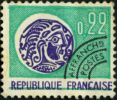 Franca - Sem Data - Preobliterado Monnaie Gauloise - 0.22F