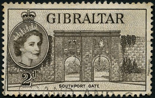 Gibraltar - 1953 - Isabel II - Southport Gate - 2D