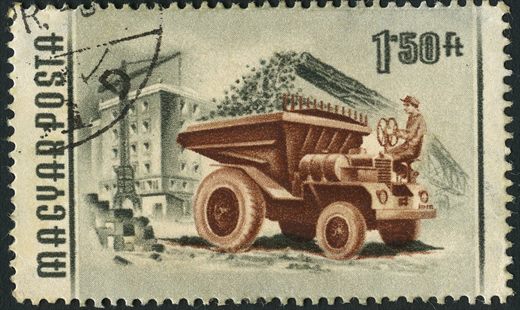 Hungria - 1955 - Transportes - Camiao Basculante - 1.50Ft