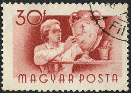 Hungria - 1955 - Ocupacoes - Pintora de Porcelana - 30f
