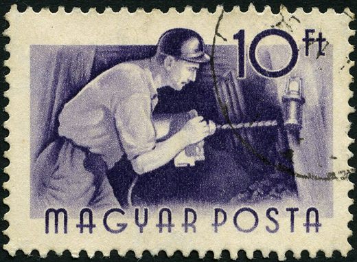 Hungria - 1955 - Ocupacoes - Mineiro - 10Ft