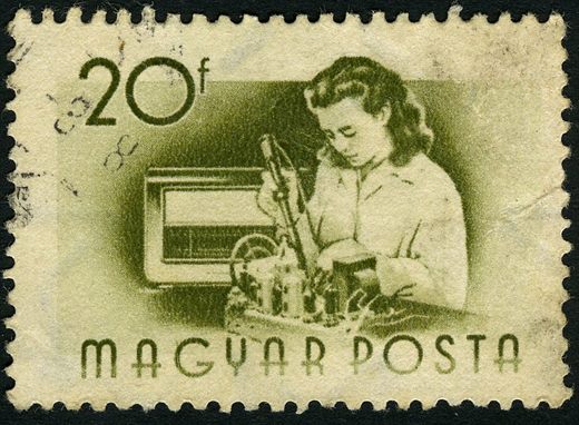 Hungria - 1955 - Ocupacoes - Operaria de Radios - 20f