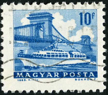 Hungria - 1963 - Transportes - Ponte das Correntes e Barco - 10f