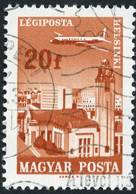 Hungria - 1966 - Correio Aereo - Aviao Helsinki - 20f
