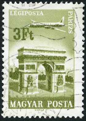 Hungria - 1966 - Correio Aereo - Aviao Paris - 3Ft
