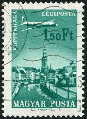 Hungria - 1966 - Correio Aereo - Aviao Copenhaga - 1.50Ft