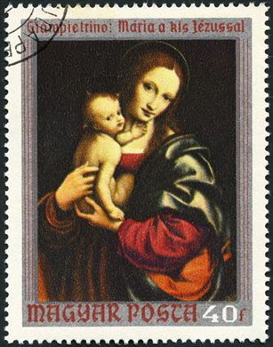 Hungria - 1970 - Pinturas - Giampietrino Maria com o Menino Jesus - 40f