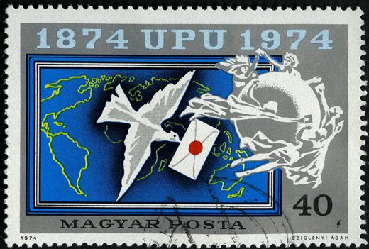 Hungria - 1974 - Centenario da UPU - 40f